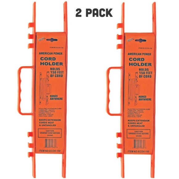 (2 Pack) 150FT Plastic Cord Holder, Extension Cord, Rope, Cable, Xmas Lights NWT - Picture 1 of 3